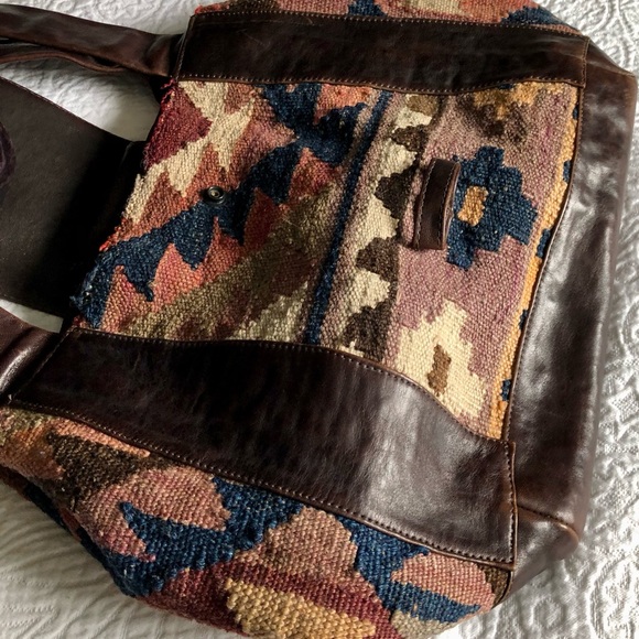 Calleen Cordero Leather and Kilim Shoulder Bag - Picture 9 of 13